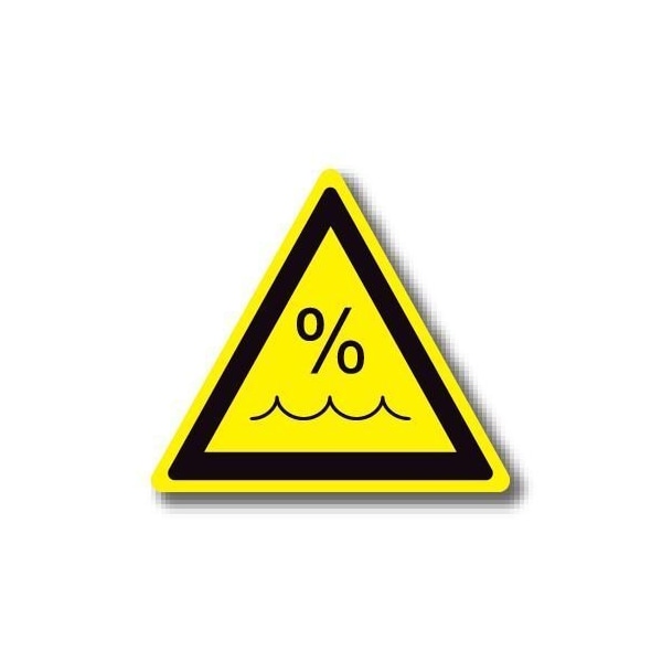 Ergomat 30in TRIANGLE SIGNS - Water Level DSV-SIGN 900 #1319 -UEN - main